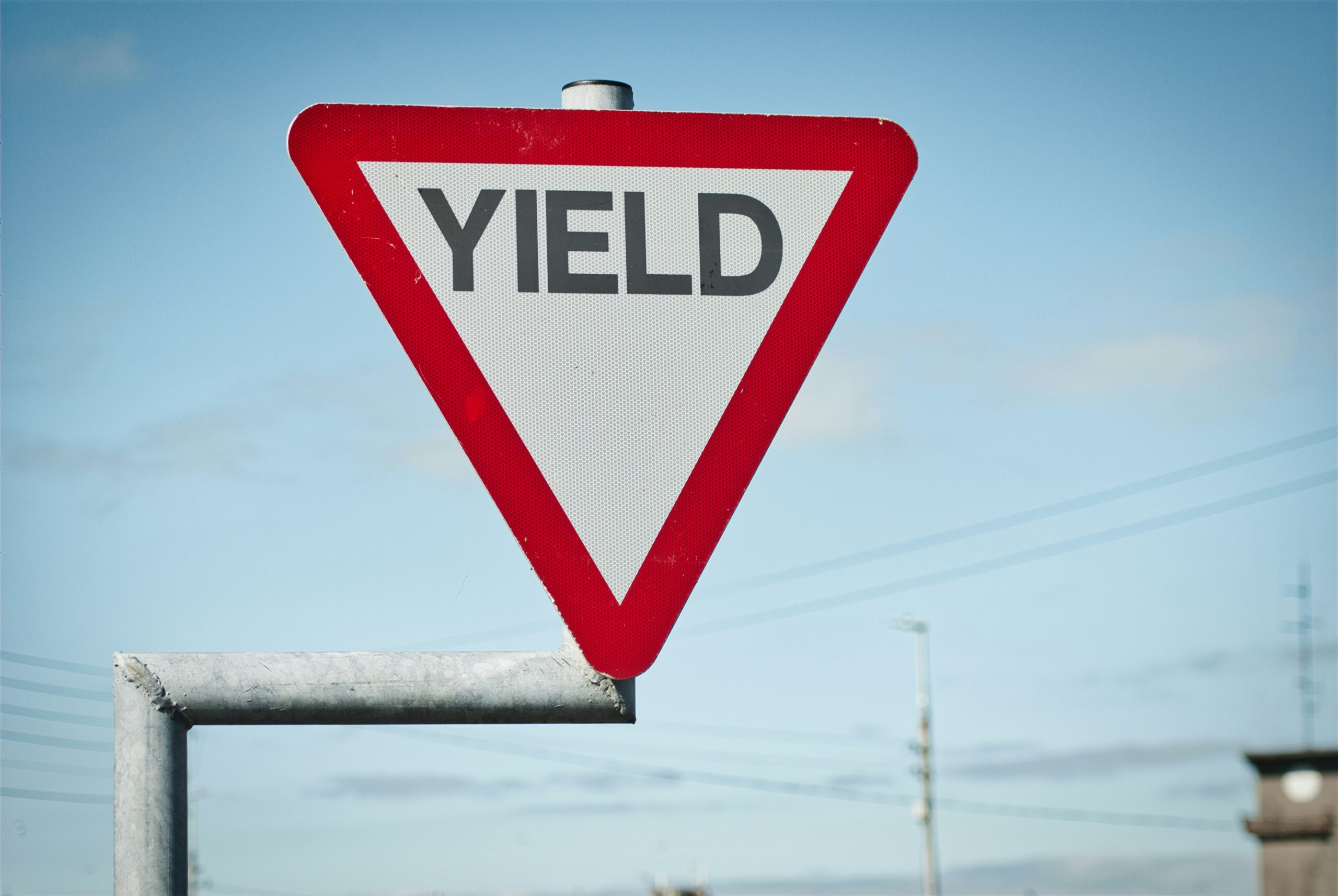 a red and white sign