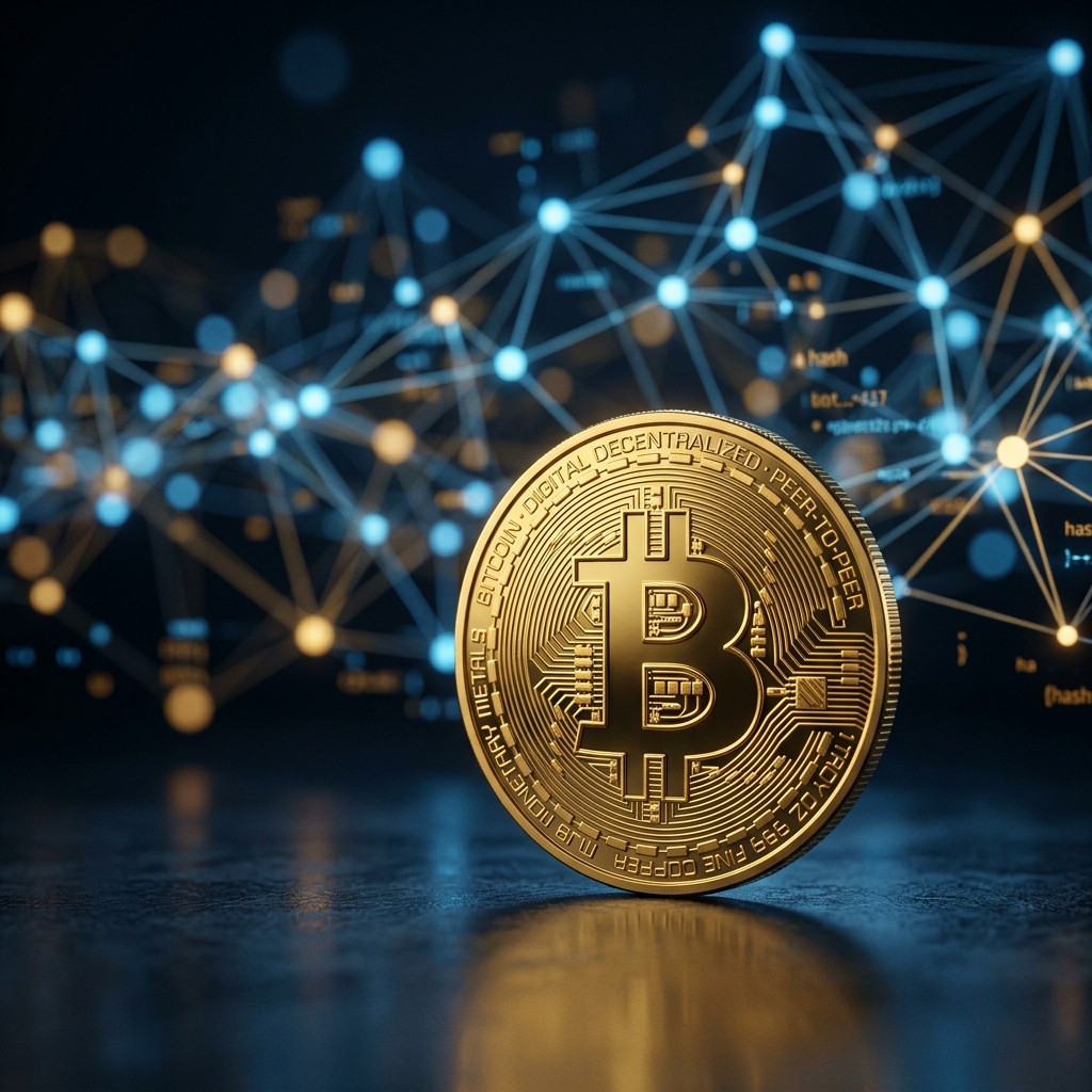 Premium highly realistic physical Bitcoin resting on a surface