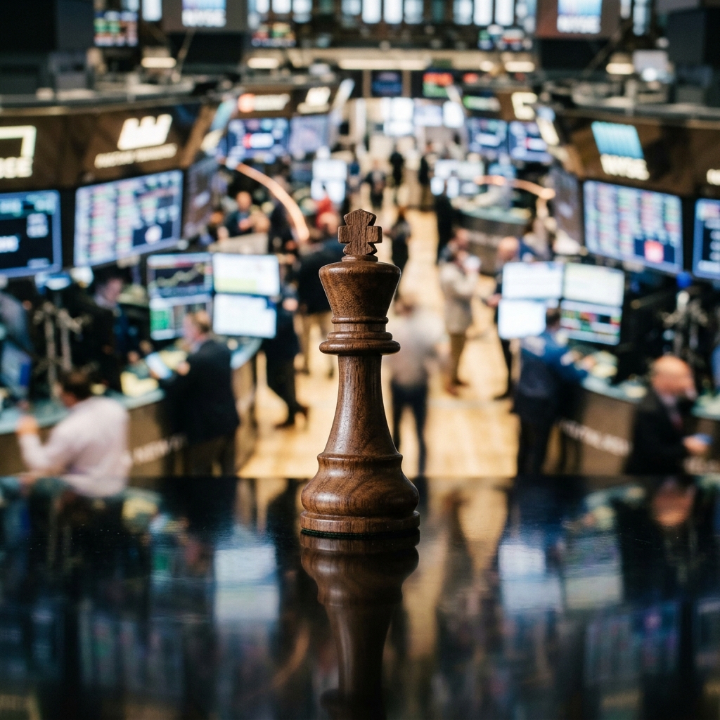 Chess piece symbolizing mental discipline in noisy markets